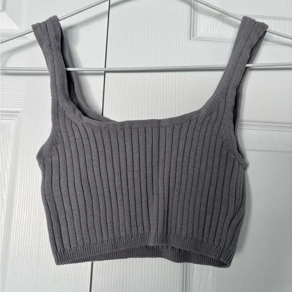Wilfred Ribbed Crop Tank Top - Picture 2 of 3